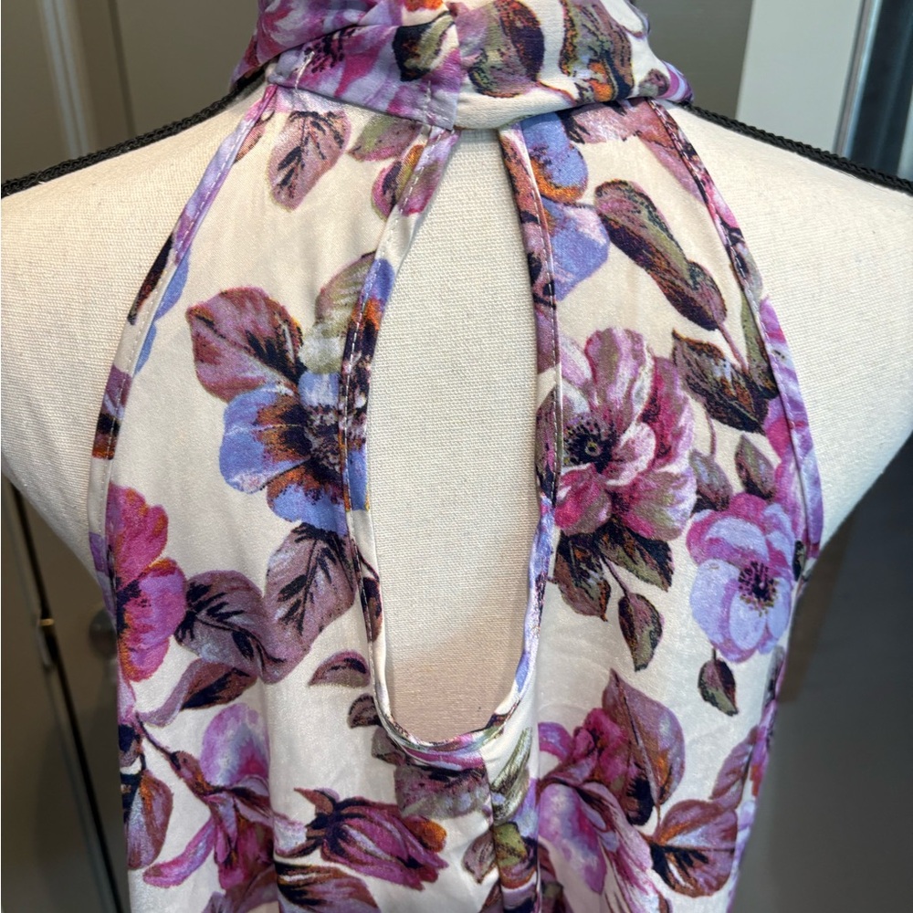 💙Cha Cha Vente Floral Top in Pink and Purple - Picture 5 of 5